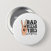Witch Apparel Bad Witch Vibes Witch Hand Hal Ronde Button 7,6 Cm (Voorkant /achterkant)