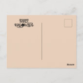 Witch Art Spooky Schattigee minimalistische Hallow Briefkaart (Achterkant)