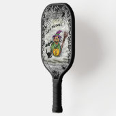 Witch, Bat, Cat en Pumpkin, Happy Halloween! Pickleball Paddle (Links)
