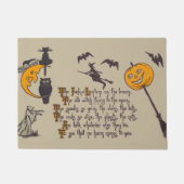 Witch Bat Uil Black Cat Jack O' Lantern Deurmat (Voorkant)