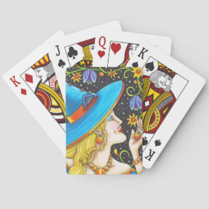 Witch & Bat Vine Halloween STANDARD PLAYCARDS Speelkaarten