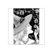 WITCH & BAT VINES HALLOWEEN RUBBER STEMPEL (Afrduk)