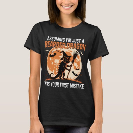 Witch Bearded Dragon Halloween T-shirt (Voorkant)