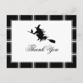 Witch bedankt Halloween Black Briefkaart (Voorkant)