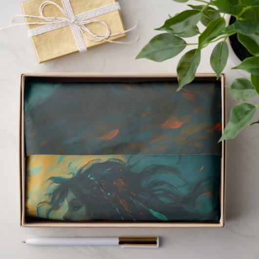 Witch Beneath the Moon – Gothic Decoupage Paper Tissuepapier (Geschenk)