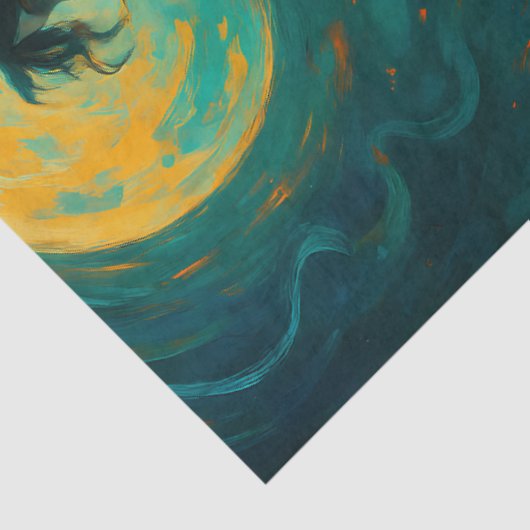 Witch Beneath the Moon – Gothic Decoupage Paper Tissuepapier (Detail)