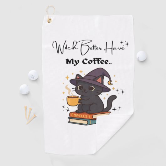 Witch Better Have My Coffee Classic T-shirt Golfhanddoek (Insitu)