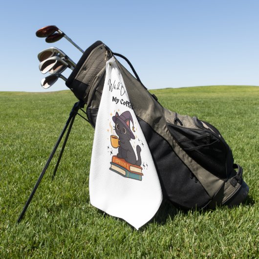 Witch Better Have My Coffee Classic T-shirt Golfhanddoek (Groen)