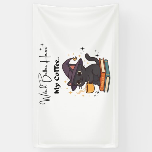 Witch Better Have My Coffee Classic T-shirt Spandoek (Verticaal)