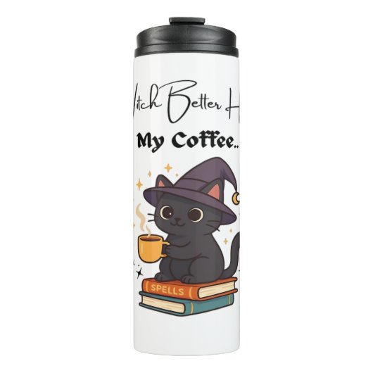 Witch Better Have My Coffee Classic T-shirt Thermosbeker (Voorkant)