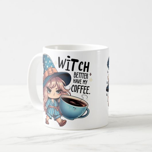  Witch Better Have My Coffee Funny Halloween Mug Koffiemok (Voorkant links)