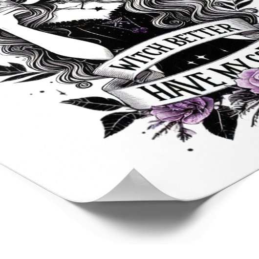 Witch Better Have My Coffee Funny Witch For Hallow Poster (Hoek)