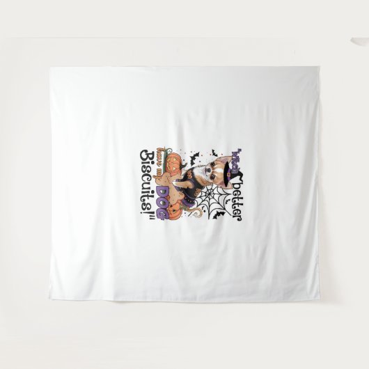 Witch better have my Dog Biscuits Cute Halloween C Wandkleed (Voorkant (horizontaal))