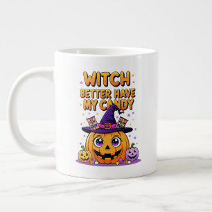 Witch Better Have My Snoep - Schattigee Kawaii Hal Grote Koffiekop