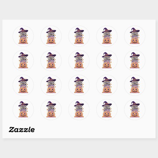 Witch Better Have My Snoep - Schattigee Kawaii Hal Ronde Sticker (Vel)
