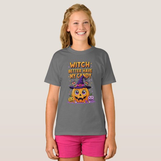 Witch Better Have My Snoep - Schattigee Kawaii Hal T-shirt (Voorkant volledig)