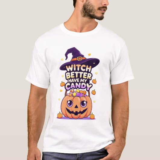 Witch Better Have My Snoep - Schattigee Kawaii Hal T-shirt (Voorkant)
