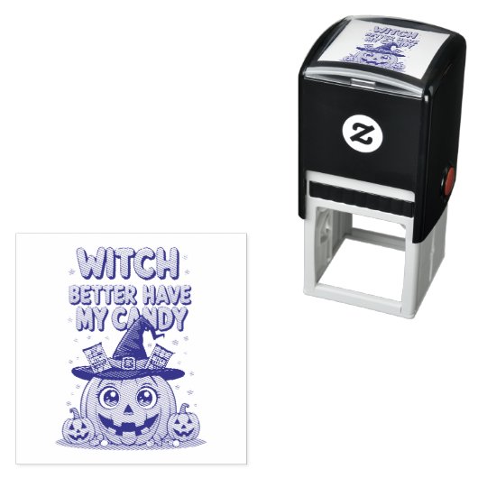 Witch Better Have My Snoep - Schattigee Kawaii Hal Zelfinktende Stempel (In situ)
