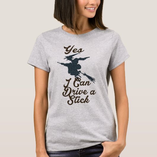 Witch bezem Stick Grappig Halloween Shirt Vrouwen (Voorkant)