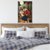 Witch bij Halloween Night Canvas Afdruk (Insitu (Slaapkamer))