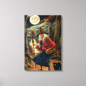 Witch bij Halloween Night Canvas Afdruk (Voorkant)