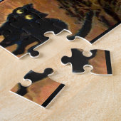 Witch bij Halloween Night Legpuzzel (Zijkant)