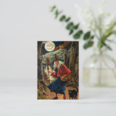 Witch bij Halloween Night Visitekaartje (Staand voorkant)