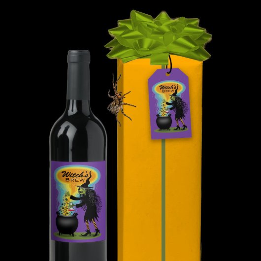 Witch-bijbelpoot in Cauldron Cadeaulabel