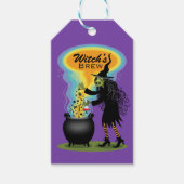 Witch-bijbelpoot in Cauldron Cadeaulabel (Voorkant)