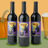 Witch-bijbelpoot in Cauldron Wijn Etiket