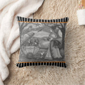 WITCH, BLACK CAT BABY BUGGY HALLOWEEN SIERKUSSEN (Deken)