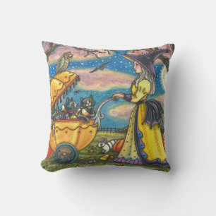 WITCH, BLACK CAT BABY BUGGY HALLOWEEN SIERKUSSEN