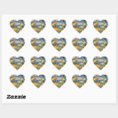 WITCH, BLACK CAT BABY BUGGY STICKERS SHEET Heart (Vel)