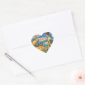 WITCH, BLACK CAT BABY BUGGY STICKERS SHEET Heart (Envelop)