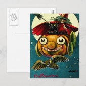 Witch & Black Cat Briefkaart (Voorkant / Achterkant)