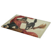 Witch Black Cat Broom Snijplank (Hoek)
