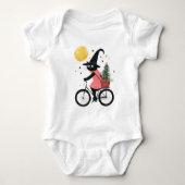Witch Black Cat Cycling Schattige en Spooky Christ Romper (Voorkant)