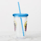 Witch, Black Cat en Crescent Moon Acryl Drinkbeker (Links)