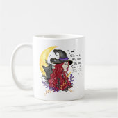 Witch, Black Cat en Crescent Moon Koffiemok (Links)