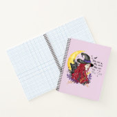 Witch, Black Cat en Crescent Moon Notitieboek (Binnen)