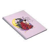 Witch, Black Cat en Crescent Moon Notitieboek (Rechterzijde)