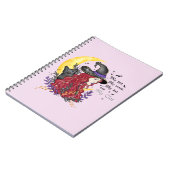 Witch, Black Cat en Crescent Moon Notitieboek (Linkerzijde)