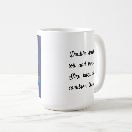 Witch Black Cat Kitten Pompoen All Hallows Eve Mok (Voorkant rechts)