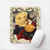 Witch & Black Cat Mousepad Muismat (Met muis)