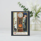  Witch Black Cat Pumkin Halloween Feestdagenkaart (Staand voorkant)