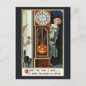  Witch Black Cat Pumkin Halloween Feestdagenkaart (Voorkant)