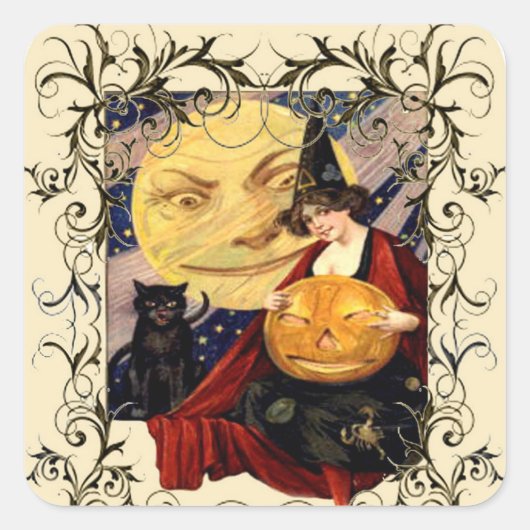 Witch & Black Cat Stickers (Voorkant)