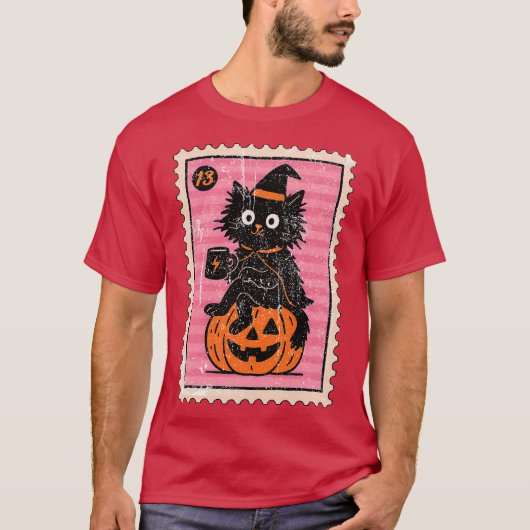 Witch Black Cat T-shirt (Voorkant)