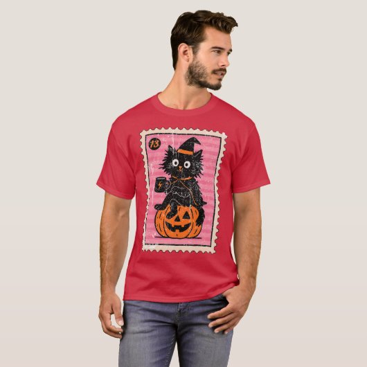 Witch Black Cat T-shirt (Voorkant volledig)