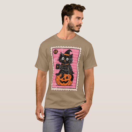 Witch Black Cat T-shirt (Voorkant volledig)